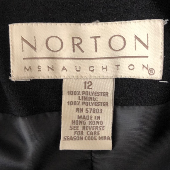 Norton McNaughton Black Blazer Sz12 - Picture 7 of 8